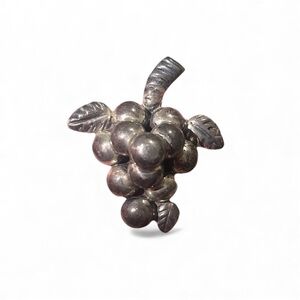 Vintage Sterling Silver 925 Grape Cluster Brooch